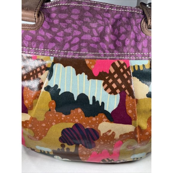 Fossil Multicolor Tree Nature Print Coated Canvas Tote Shoulder Bag - Picture 11 of 16